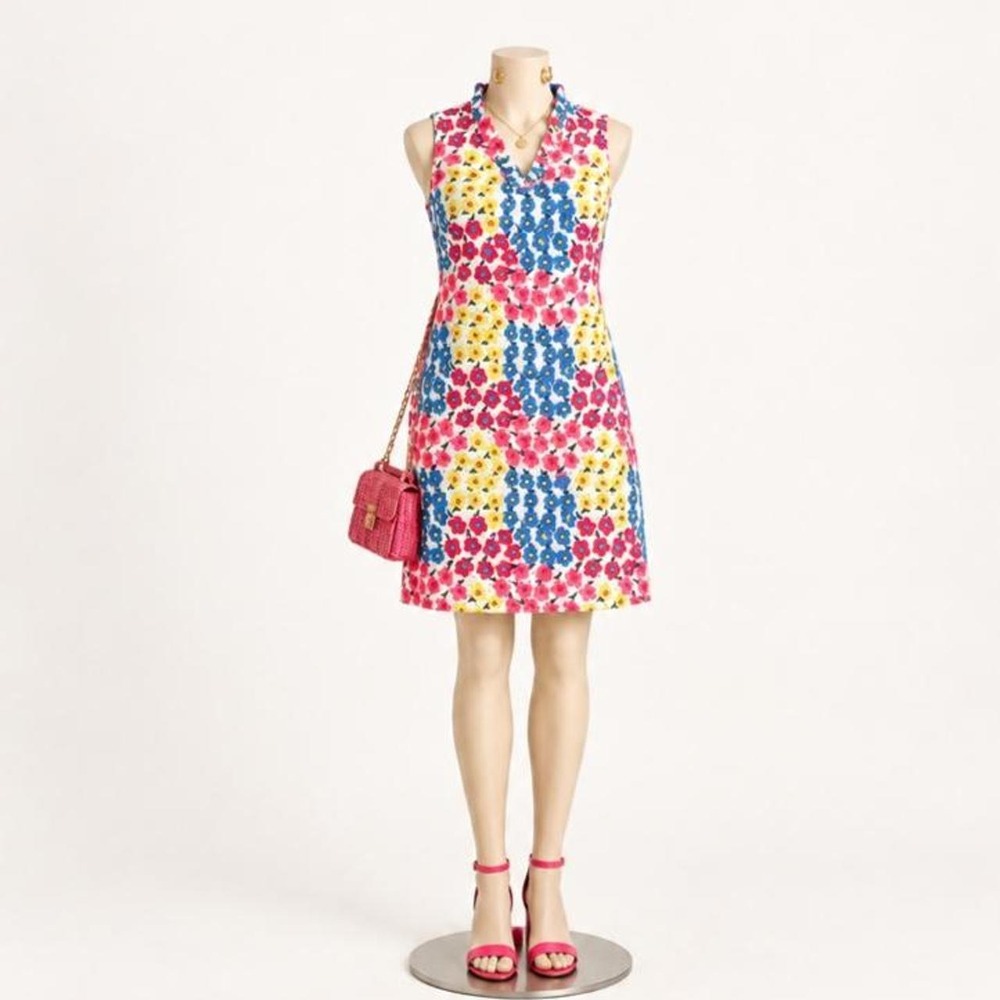 Talbots Petites Floral Eyelet Dress — Size 8P